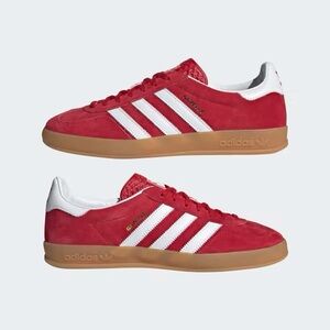 Adidas Gazelle Indoor in red, size 9.5